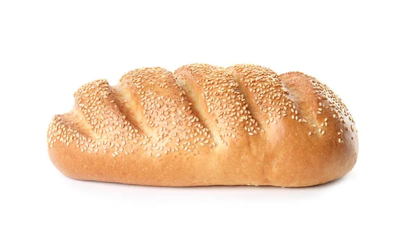 Laib frisches Brot isoliert auf weiß — Stockfoto