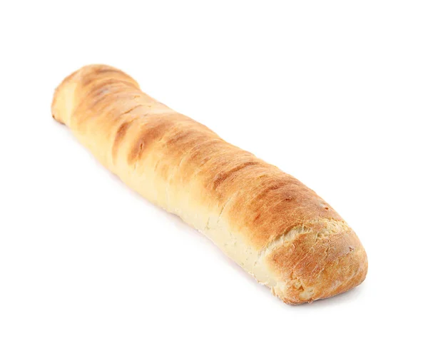 Chutná bageta izolovaná na bílém. Čerstvý chléb — Stock fotografie