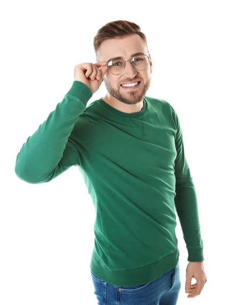 Portrait of handsome man on white background — Stock Photo, Image