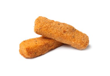 Lezzetli gevrek peynir çubukları beyaz izole