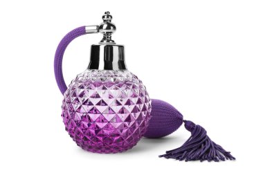 Vintage parfüm şişesi beyaz izole