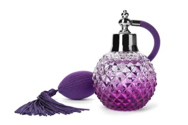 Vintage parfüm şişesi beyaz izole