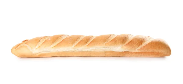 Sabrosa baguette aislada en blanco. Pan fresco — Foto de Stock