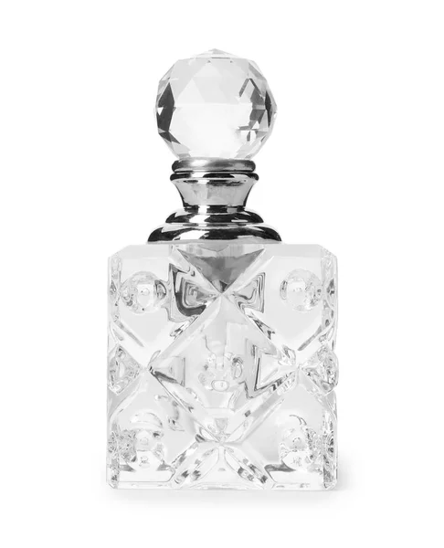 Butelka luksusowych perfum na białym tle — Zdjęcie stockowe