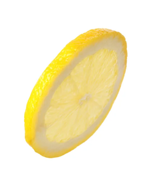 Skär färsk saftig citron på vit bakgrund — Stockfoto