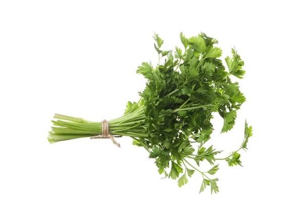 Bando de salsa verde fresca sobre fundo branco — Fotografia de Stock