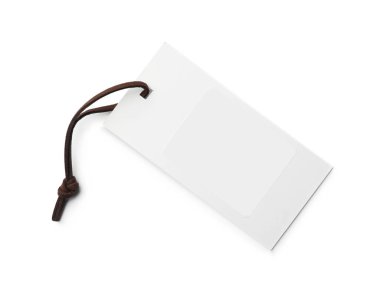 Beyaz arka plandaki metin için alan içeren karton etiket