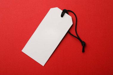 Renk arka plan üzerinde metin için boşluk ile karton etiket, üst görünüm