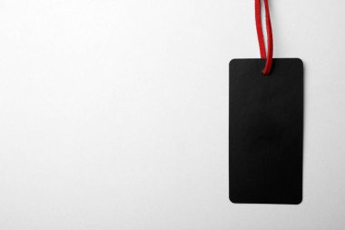 Işık arka planda metin için boşluk ile karton etiket, üst görünüm