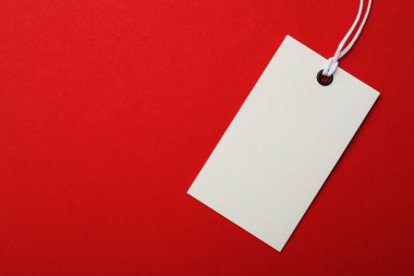 Renk arka plan üzerinde metin için boşluk ile karton etiket, üst görünüm