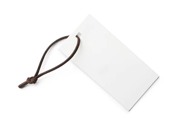 Beyaz arka plandaki metin için alan içeren karton etiket — Stok fotoğraf