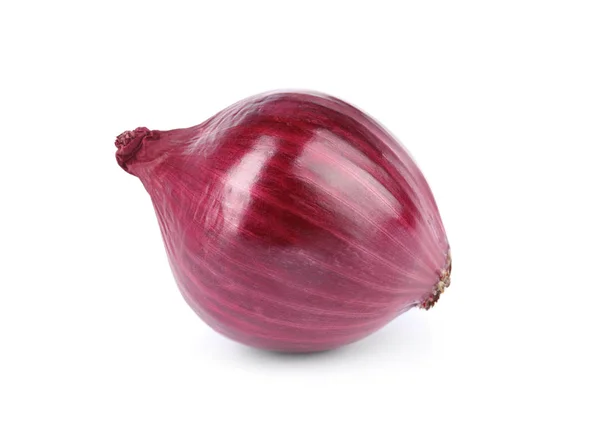 Fresh whole red onion on white background — Stock Photo, Image