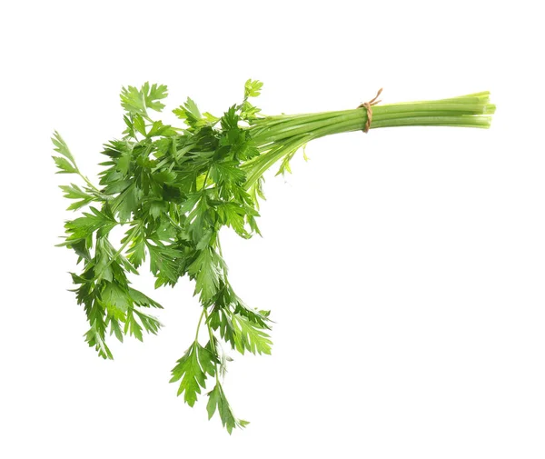 Bunch of fresh green parsley on white background Stock Picture