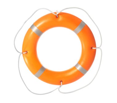 Beyaz arka planda parlak lifebuoy halkası. Yaz tatilleri