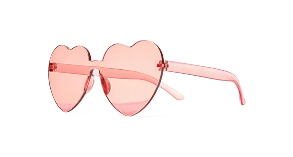 Стильные очки в форме сердца на белом фоне — стоковое фото