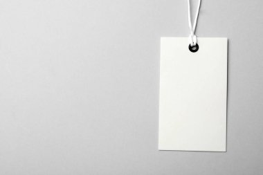 Işık arka planda metin için boşluk ile karton etiket, üst görünüm