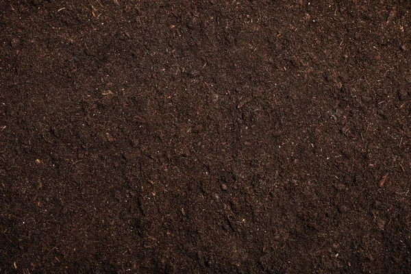 Textured fertile soil as background. Gardening season — Stock Photo, Image