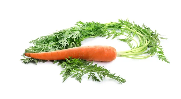 Wortel matang segar dengan latar belakang putih. Sayuran Wholesome — Stok Foto