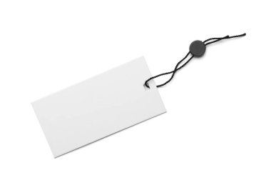 Beyaz arka plandaki metin için alan içeren karton etiket