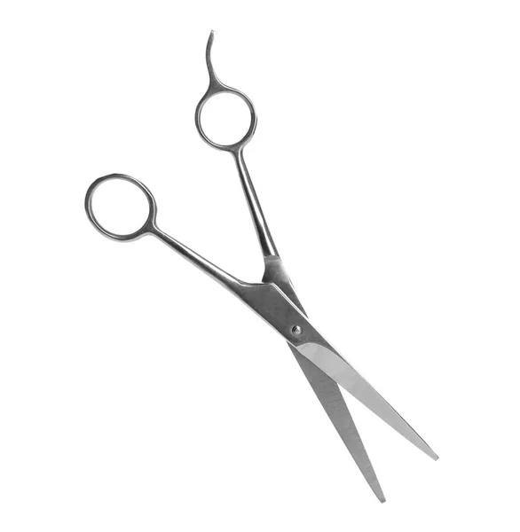 Para ostrymi nożyczek fryzjerskich na białym tle — Zdjęcie stockowe