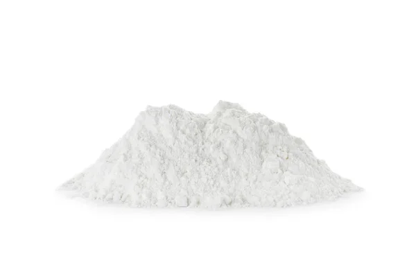 Pile of protein powder on white background — Stock Photo, Image