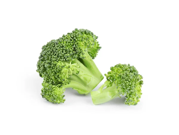 Fresh green broccoli on white background. Organic food — Stock Photo, Image