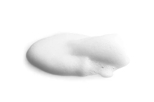 Goutte de mousse de savon sur fond blanc — Photo