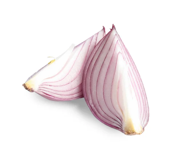 Fresh cut red onion on white background — Stock Photo, Image