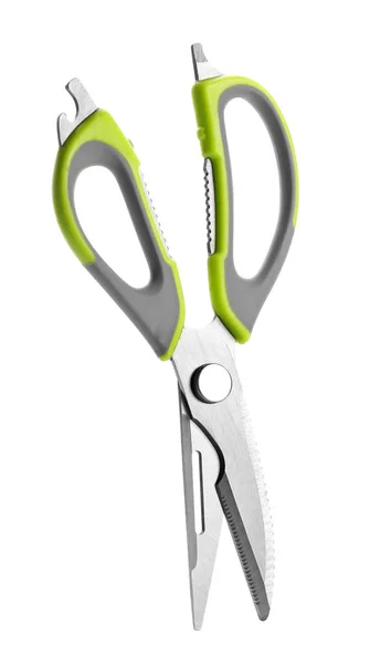 Pair of sharp scissors on white background — Stock Photo, Image