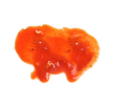 Beyaz, üst görünüm üzerinde izole lezzetli domates sosu