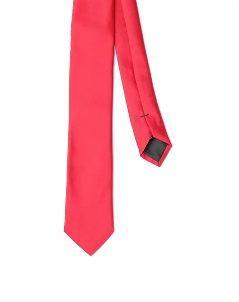 白に分離されたクラシック赤男性ネクタイ — ストック写真