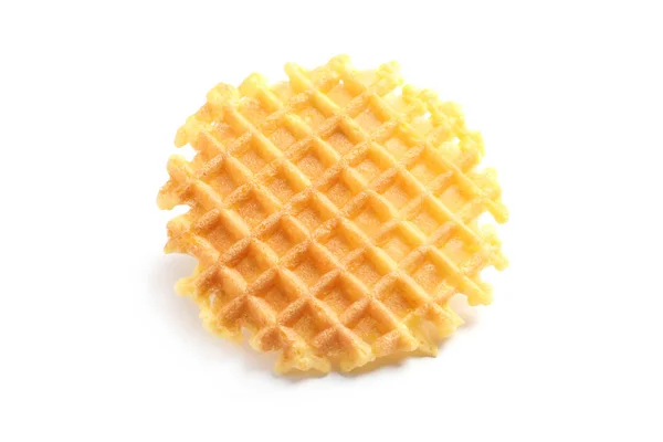 Delicioso waffle para el desayuno sobre fondo blanco — Foto de Stock