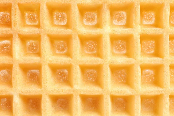 Delicious waffle for breakfast as background, closeup — Stock Photo, Image