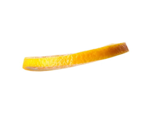 Scheibe reife Orange auf weißem Hintergrund — Stockfoto