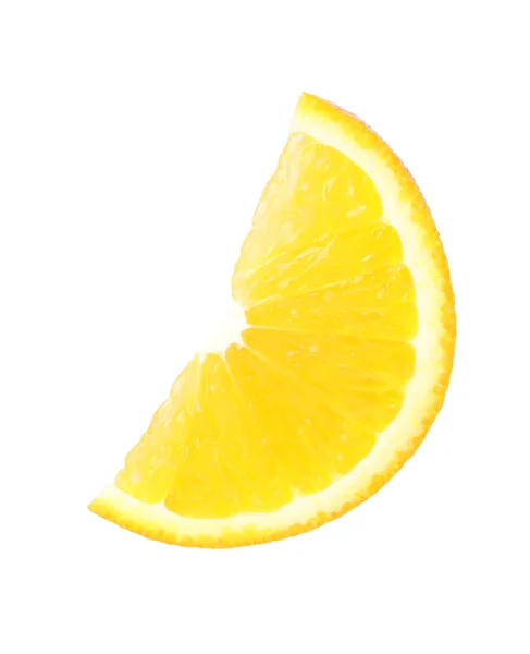 Érett narancsszelet fehér háttéren — Stock Fotó