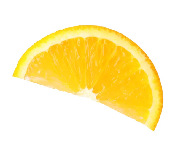 Φέτα από ώριμο πορτοκαλί σε λευκό φόντο — Φωτογραφία Αρχείου