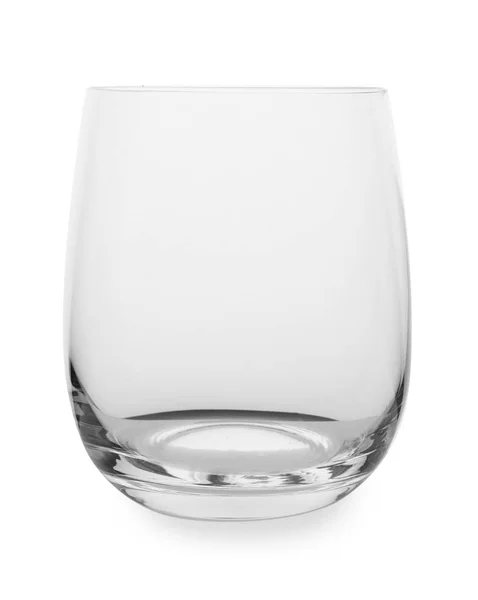 Schoon leeg whiskyglas geïsoleerd op wit — Stockfoto