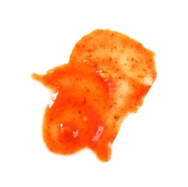 Beyaz, üst görünüm üzerinde izole lezzetli domates sosu