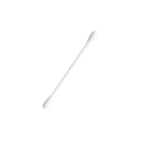 New clean cotton swab on white background — Stock Photo, Image