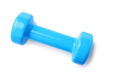 Beyaz arka planda renk dambılı. Ev fitness