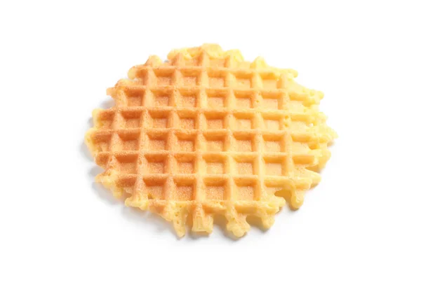 Delicioso waffle para el desayuno sobre fondo blanco — Foto de Stock