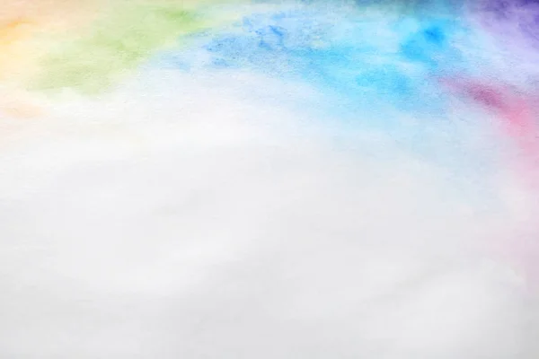 Beyaz kağıda renkli boyalar. Soyut arka plan — Stok fotoğraf