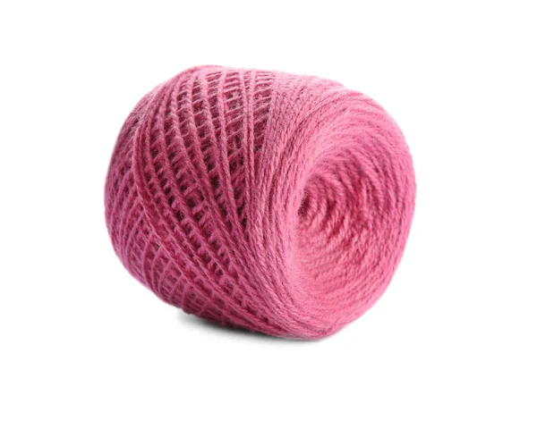 KLEW barevného pletení vlákna na bílém pozadí — Stock fotografie