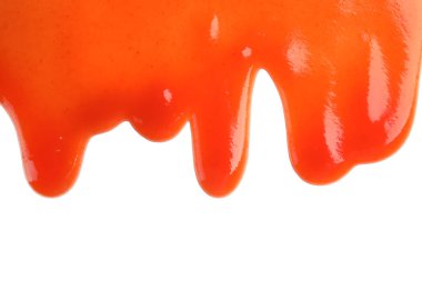 Beyaz, üst görünüm üzerinde izole lezzetli domates sosu