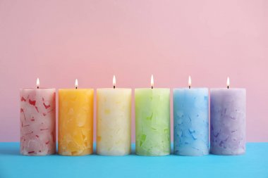 Renk arka planda Alight kokulu Wax mumlar