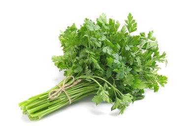 Bunch of fresh parsley isolated on white