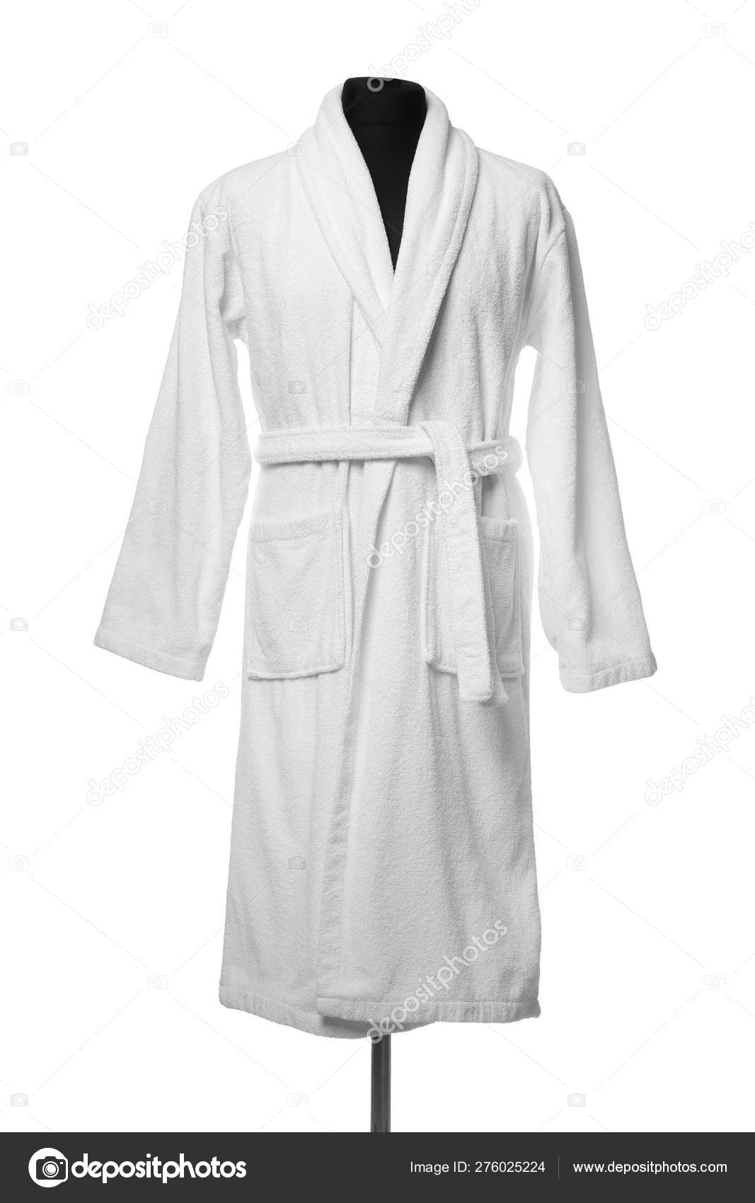 Download New Comfortable Bathrobe On Mannequin Against White Background Stock Photo Image By C Newafrica 276025224