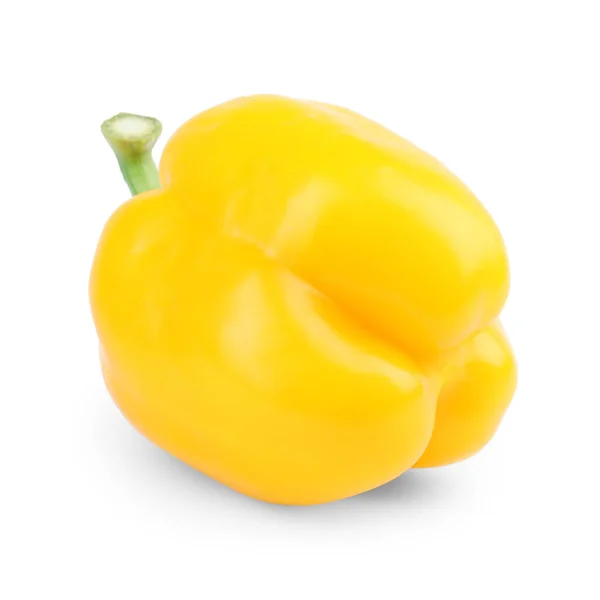 Poivron jaune mûr isolé sur blanc — Photo