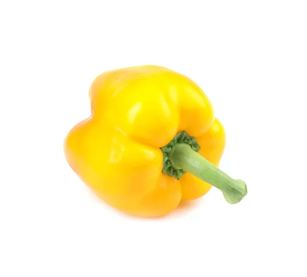 Maturo peperone giallo isolato su bianco — Foto Stock