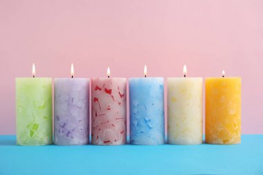 Renk arka planda Alight kokulu Wax mumlar